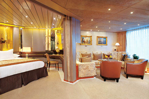 Imagen de una Suite Pinnacle del barco ms Volendam de Holland America